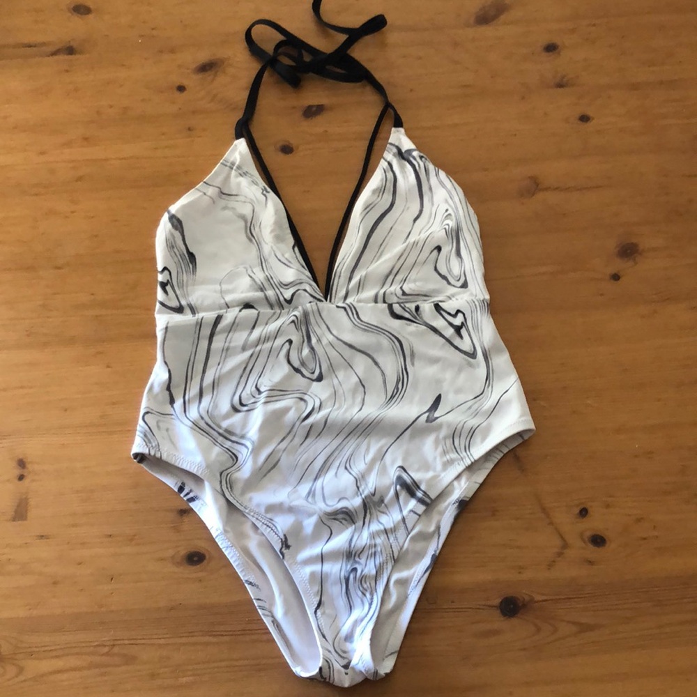 Black and White Marble One Piece by Pink /Victoria Secrets